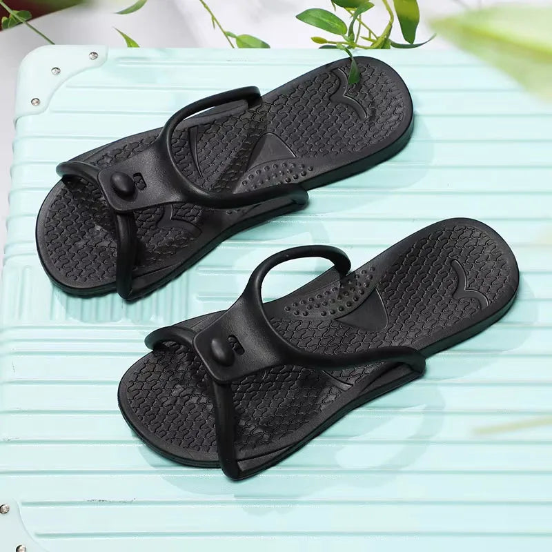 Men's Foldable Travel Slippers – Lightweight EVA Beach Slides