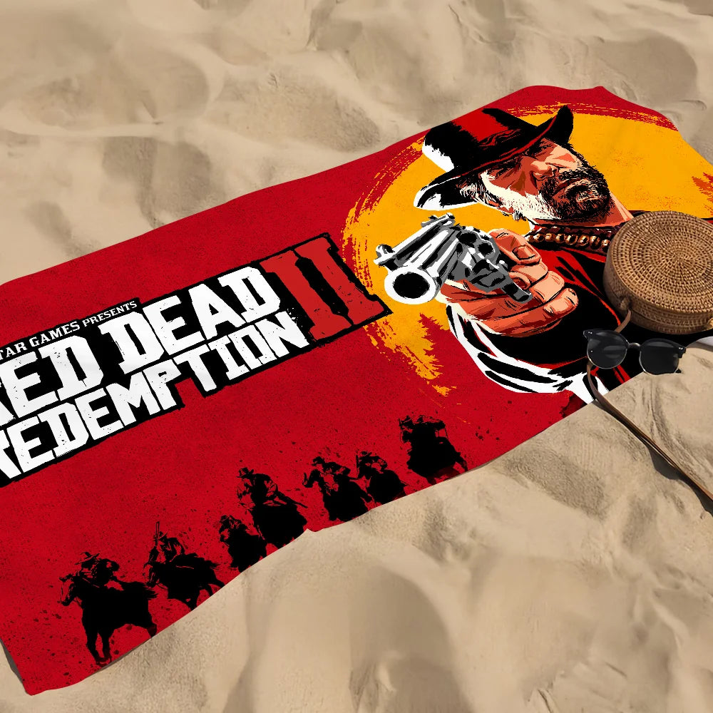 Red Dead Redemption 2 Quick-Dry Beach & Sports Towel | 11 Sizes Quick-Dry Sports Towel Peaceful Pleasures Health and Wellness