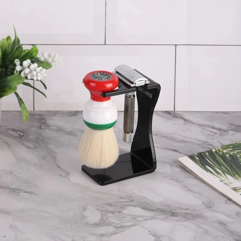 YAQI Acrylic Razor & Shaving Brush Holder – Black or White