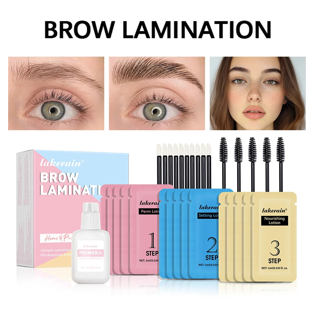 Brow Lamination Kit At Home DIY Eyebrow Lamination Kit Professional Eye Brow Perm Kit Instant DIY Eyebrow Lift Kit for Fuller Peaceful Pleasures Health and Wellness army green