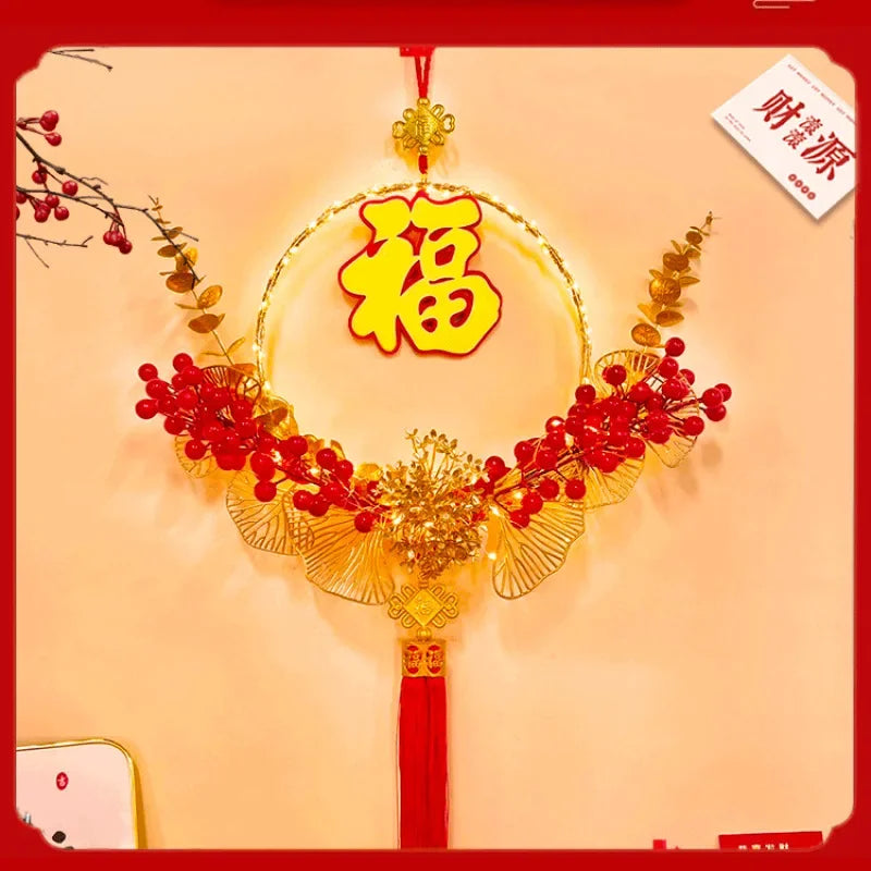 Wedding props wreath door decorations New Year's home decorations New Year's Eve celebration display window decorations pendants Peaceful Pleasures Health and Wellness