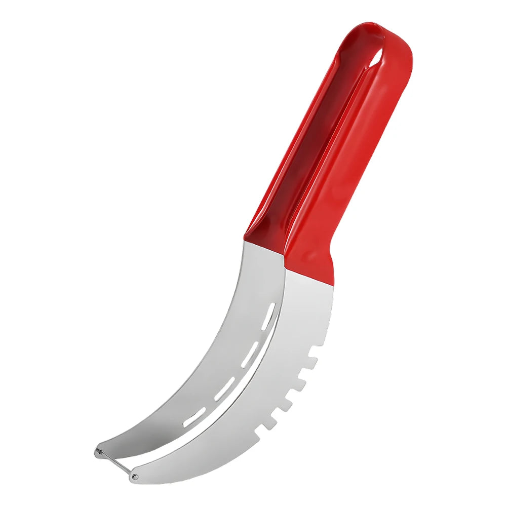 Watermelon Slicer with Non-Slip Handle – Stainless Steel Peaceful Pleasures Health and Wellness Red United States