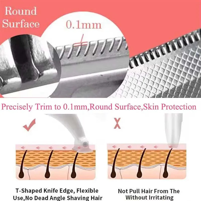 The New Professional Rechargeable Ladies Waterproof IPX5 Portable Electric 5-in-1 Body and Facial Hair Remover Peaceful Pleasures Health and Wellness