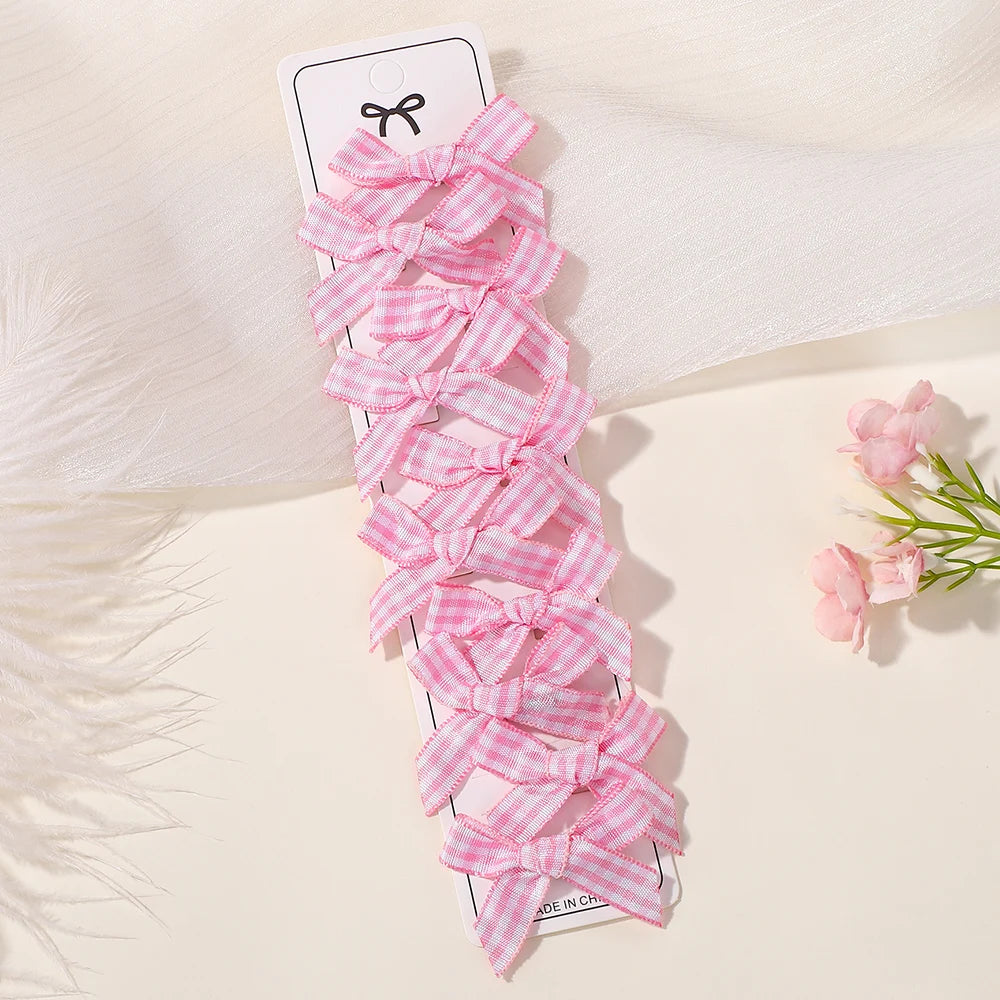 Wholesale Kids Sweet Solid Mini Bowknot Hair Clips Baby Girls Ballet
