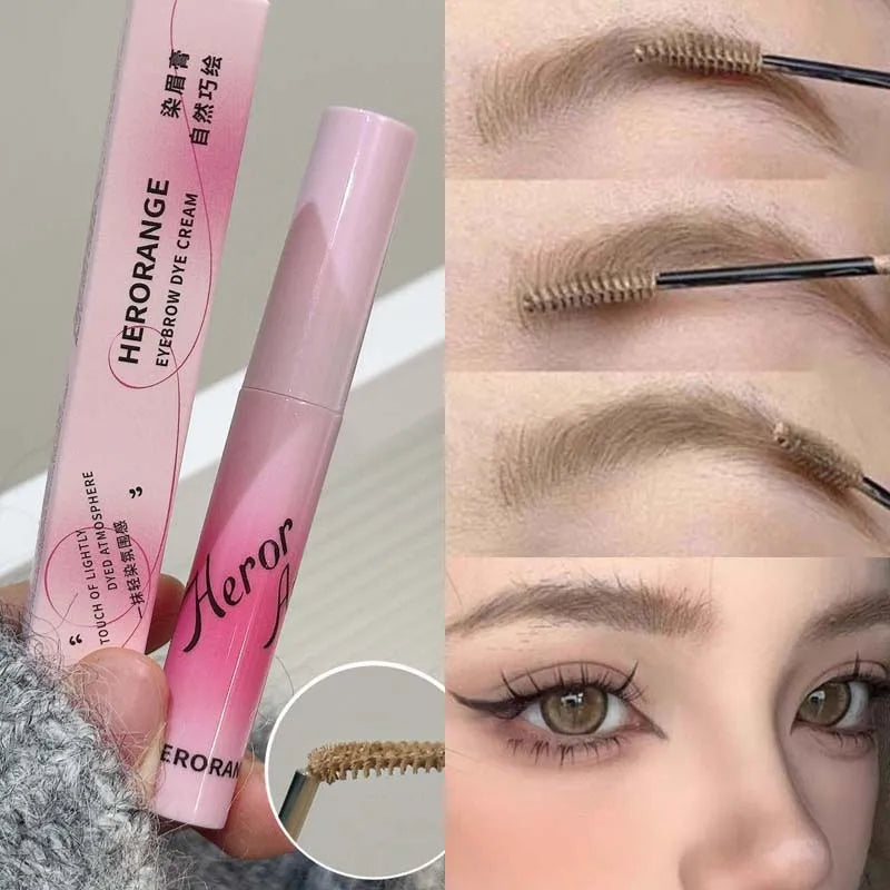 HERORANGE 3D Waterproof Eyebrow Dye Cream – Long-Lasting Brown