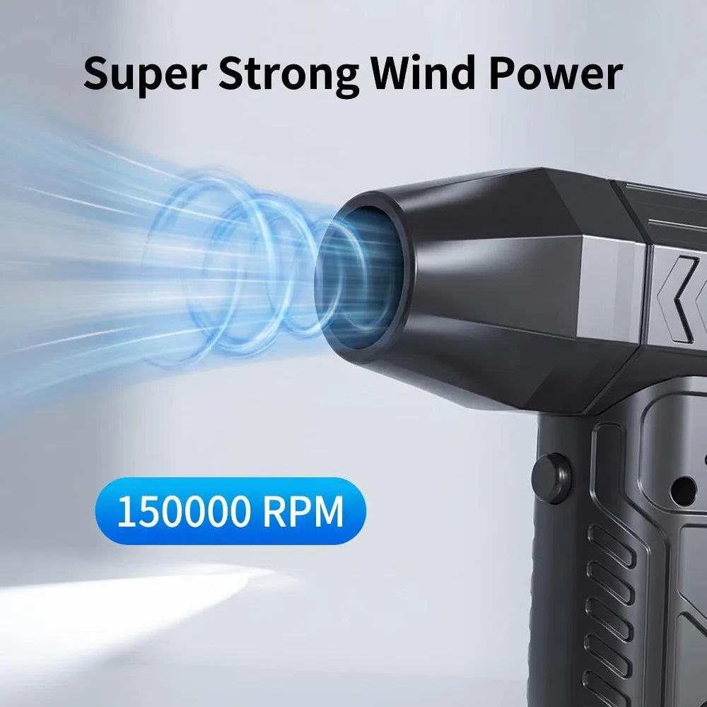 Brushless Charging Turbofan with Quiet Operation and Long Battery Life for Nighttime Camping Dust Removal and Snow Blowing Peaceful Pleasures Health and Wellness