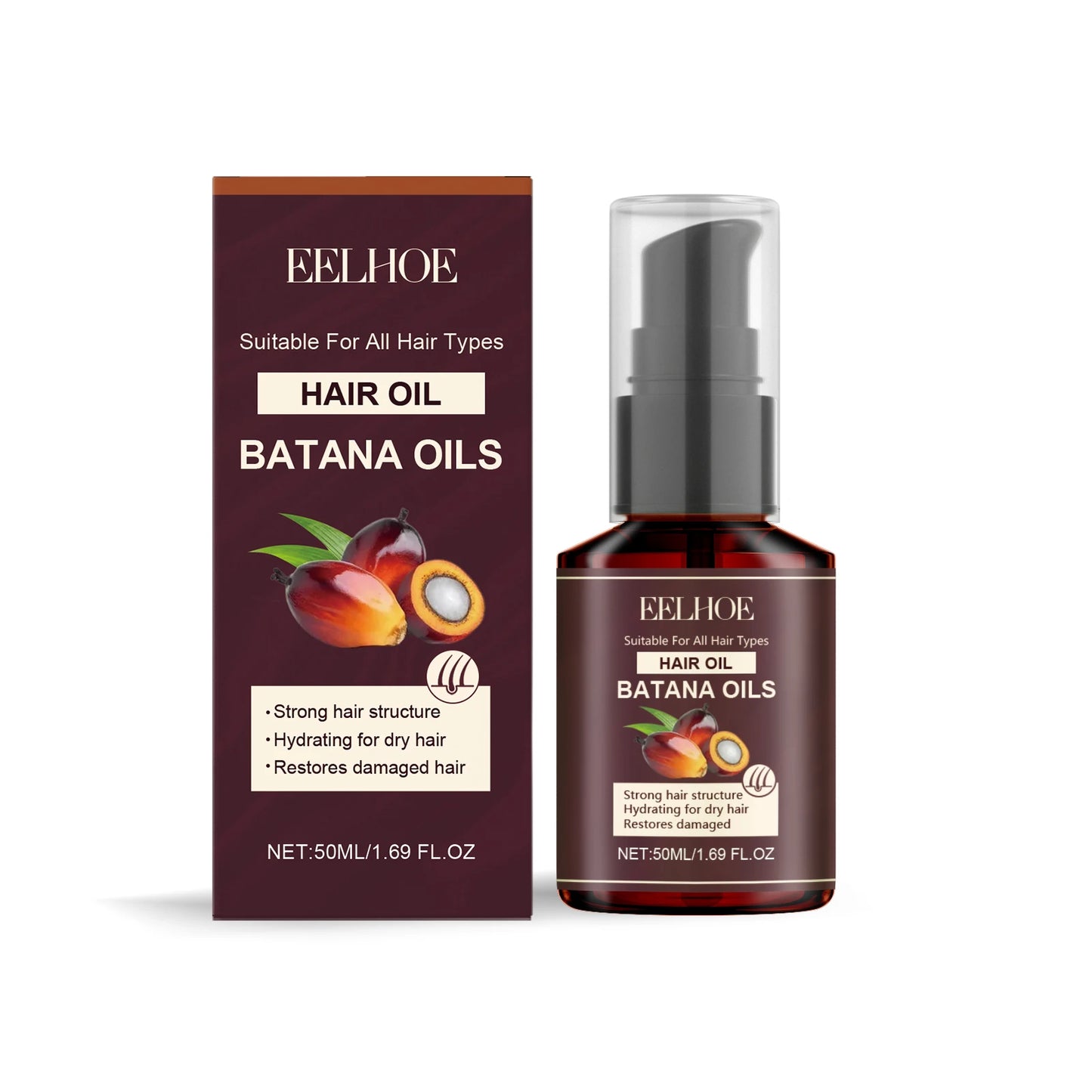 Eelhoe Batana Oil Hair Conditioner for Dry & Frizzy Hair 100ml Hair Conditioner Peaceful Pleasures Health and Wellness HAIR CARE OIL 50ml