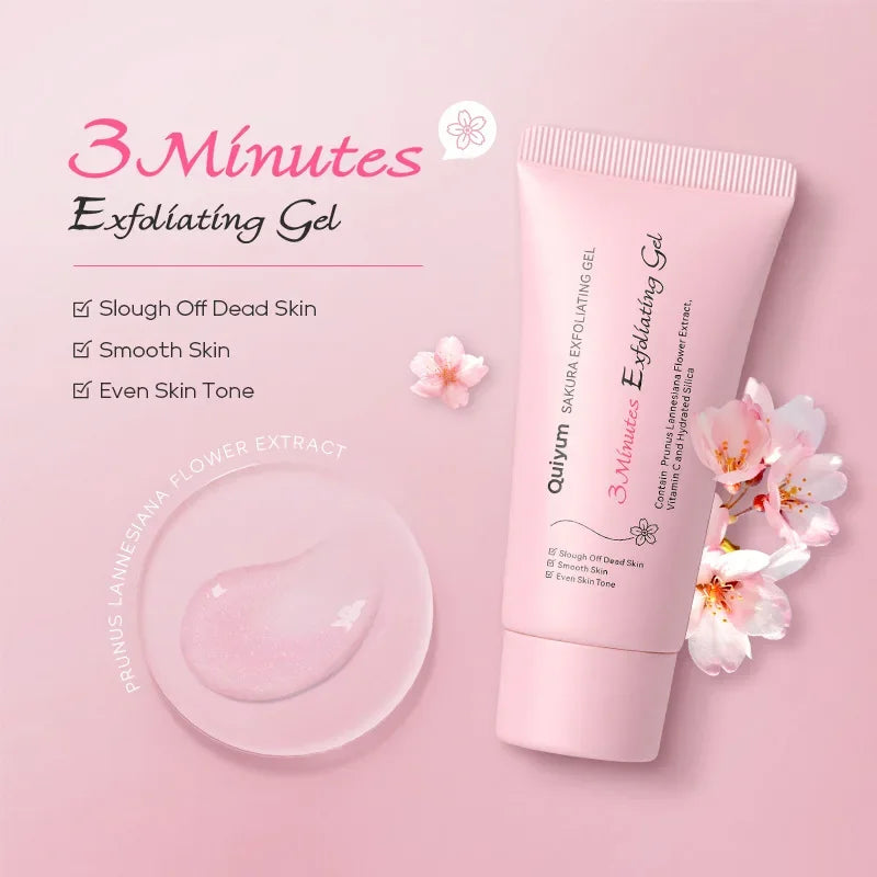 Sakura Exfoliating Peeling Gel Facial Scrub Moisturizing Nourishing Repair Scrubs Face Cream Beauty Skin Care 30g/50g Peaceful Pleasures Health and Wellness