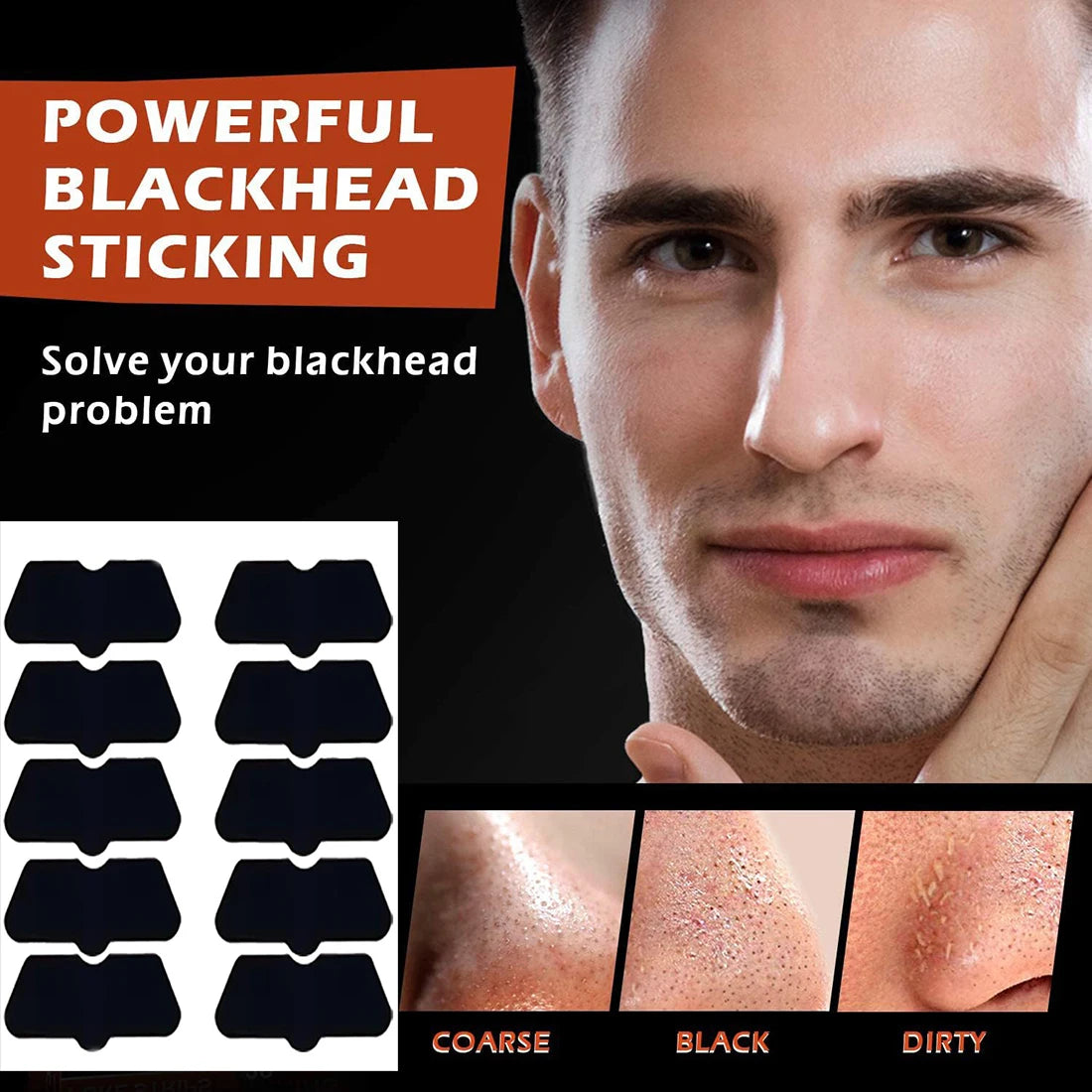 Charcoal Blackhead Pore Strips – Deep Cleansing Nose Strips for Men & All Skin Types (10/30/50 Count) Peaceful Pleasures Health and Wellness