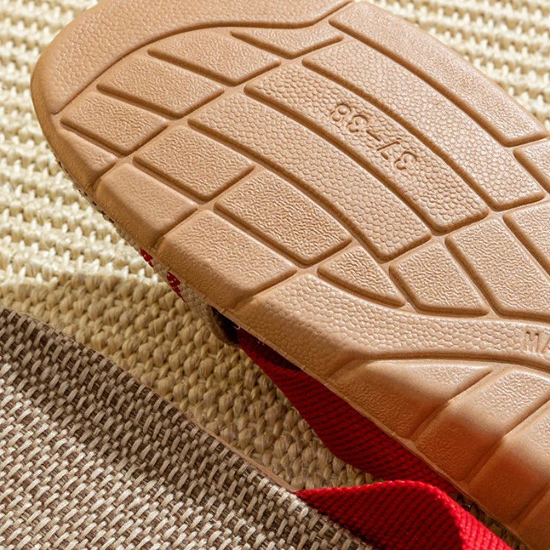 Men's Linen Slippers – Non-Slip Casual Indoor & Outdoor Slides