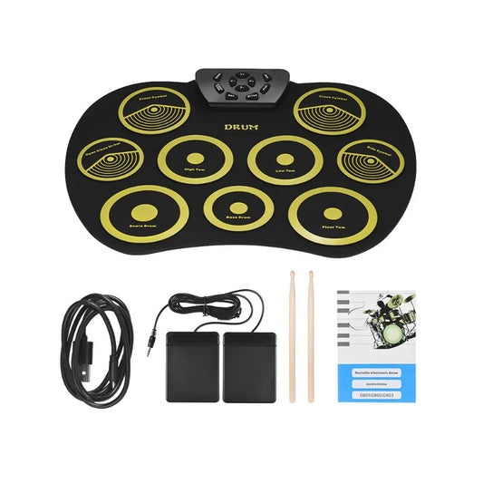 Portable Electronic Drum USB Roll Silicon Digital 7 Suitable Peaceful Pleasures Health and Wellness