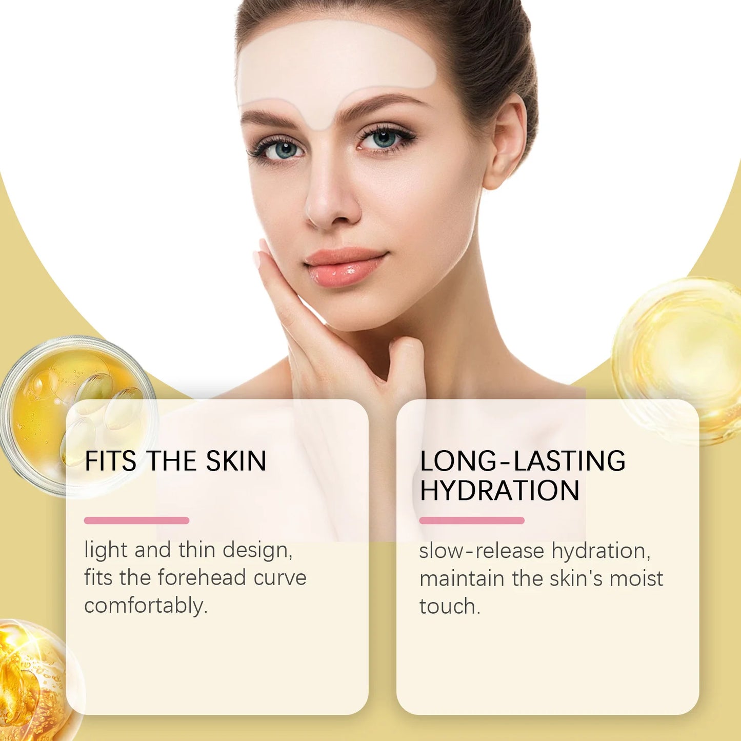 Collagen Forehead Wrinkle Patches Firming Lifting Anti-Wrinkle Fade and Smooth Fine Lines Reduce Dryness Tightening Skin Care Peaceful Pleasures Health and Wellness
