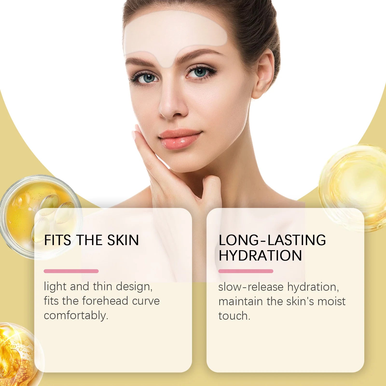 Collagen Forehead Wrinkle Patches Firming Lifting Anti-Wrinkle Fade and Smooth Fine Lines Reduce Dryness Tightening Skin Care Peaceful Pleasures Health and Wellness