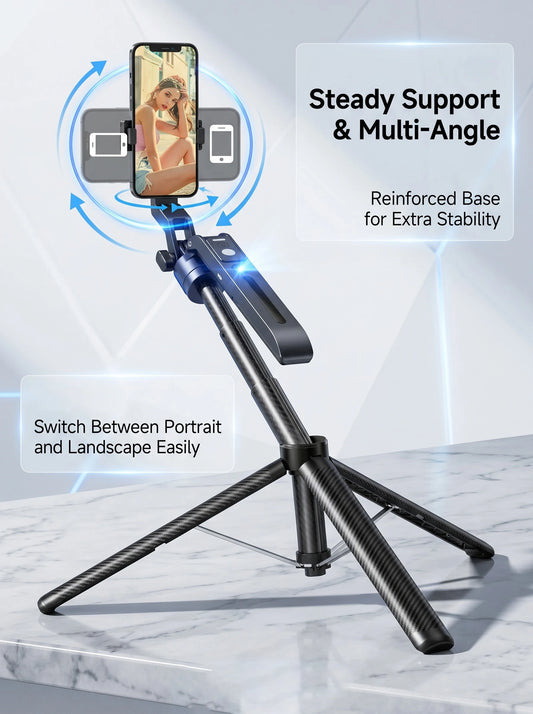 360° AI Face Tracking Gimbal Stabilizer Anti-Shake Telescopic Selfie Stick Tripod Phone Holder Smartphone Vlog Live Photography Peaceful Pleasures Health and Wellness
