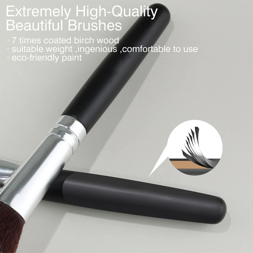 18-Piece Synthetic Kabuki Makeup Brush Set | Foundation & Eye