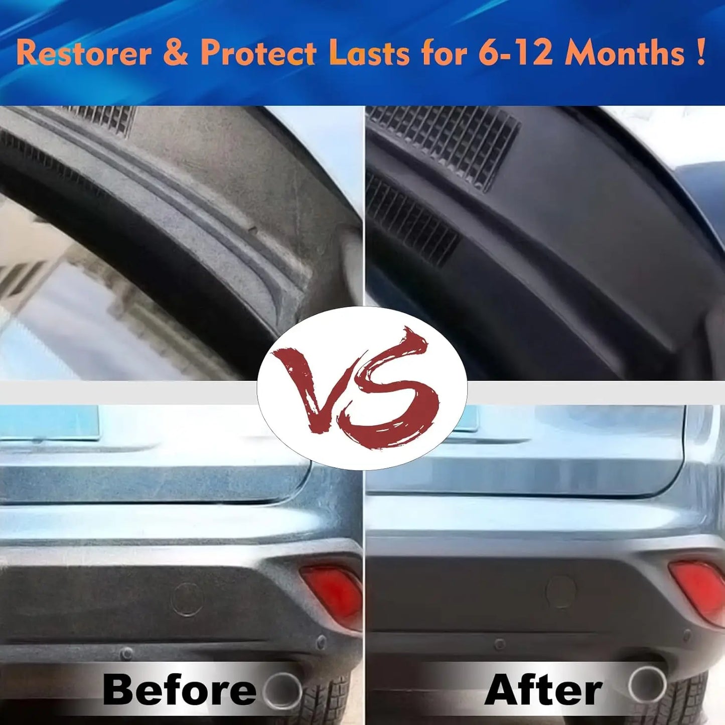 Car Plastic Restorer Back To Black Gloss Auto Interior Leather & Panel Renewal Wax Coating Agent Auto Polish And Repair Coating Peaceful Pleasures Health and Wellness