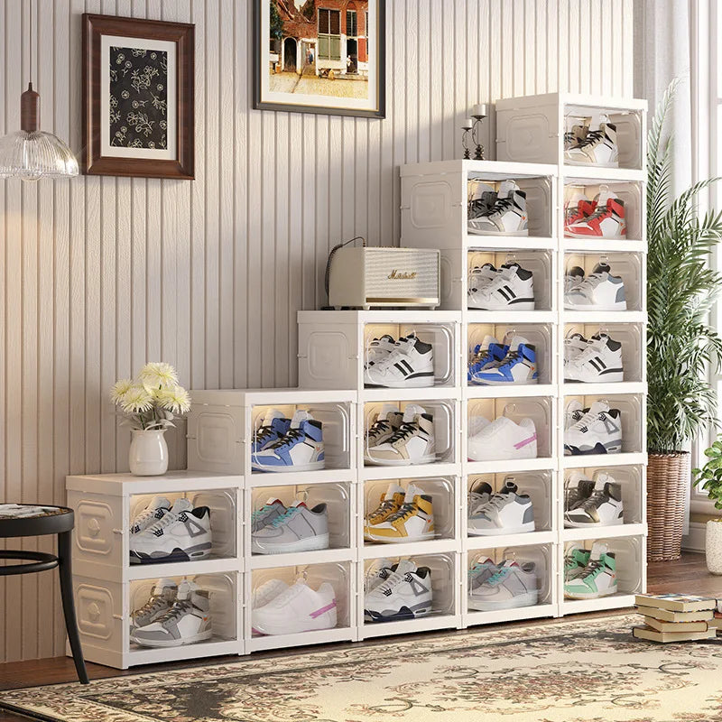 Upgraded Multi-Tier Clear Shoe Rack Heavy-Duty Unified Cabinet Large Capacity Transparent Dust-Proof Organizer for Home Entryway Peaceful Pleasures Health and Wellness