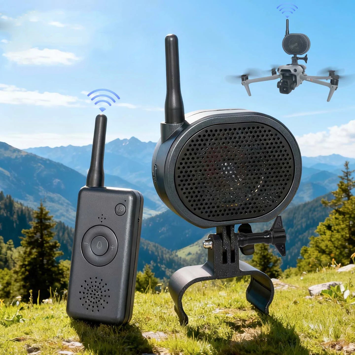 For DJI Mavic Air 3/3S Compatible Intercom Speaker Drone Announcement System Long-Range Announcement Speaker Peaceful Pleasures Health and Wellness