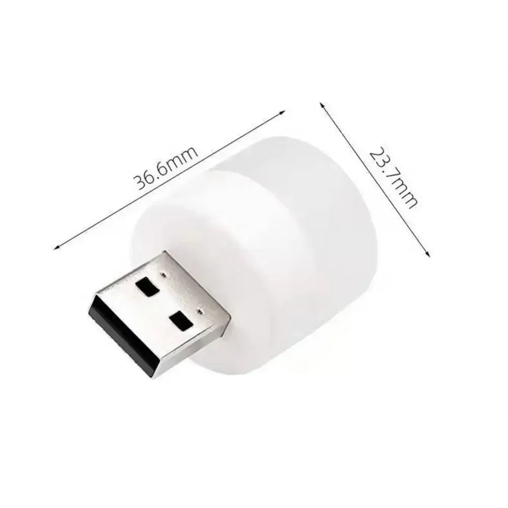 Mini USB LED Night Light – Warm & Cool White Desk Lamp