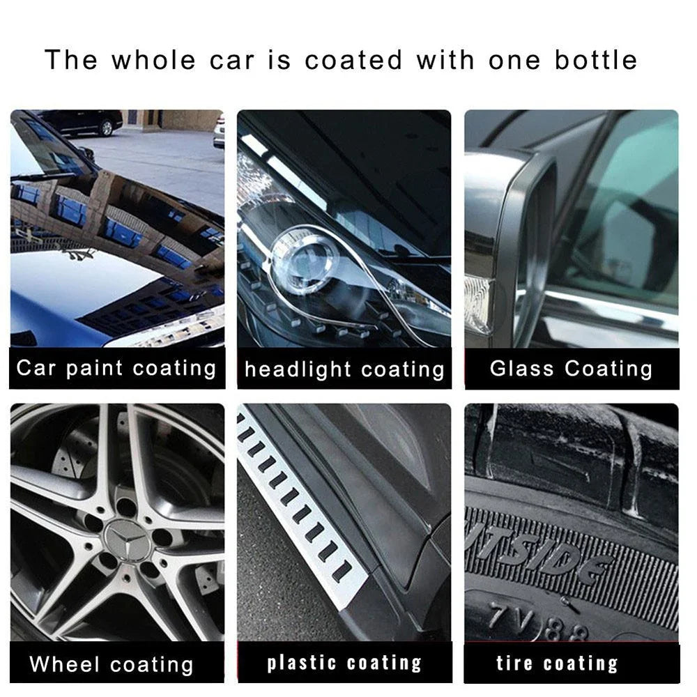 Car Ceramic Coat Set 2PC 30ml Upgraded 9H Polish Liquid Crystal Set High Density Car Super Hydrophobic Glass Coating Tools Peaceful Pleasures Health and Wellness