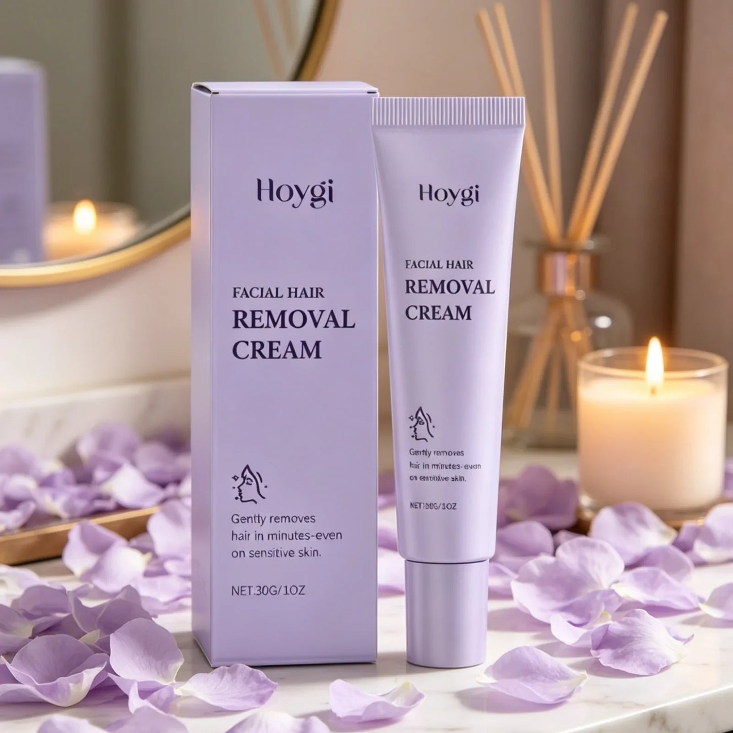 Hoygi Facial Hair Removal Cream – Gentle Depilatory 30g