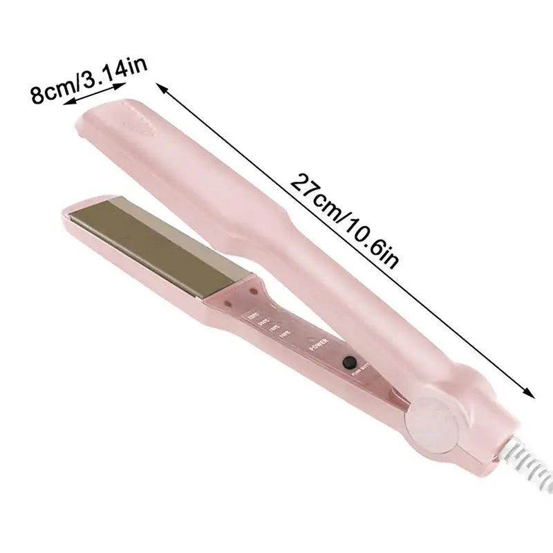 Hair Straightening Irons Dual Use Fast Warm-up Thermal Professional Ceramic Heating Plate For Straightening Curling Air Bangs Peaceful Pleasures Health and Wellness