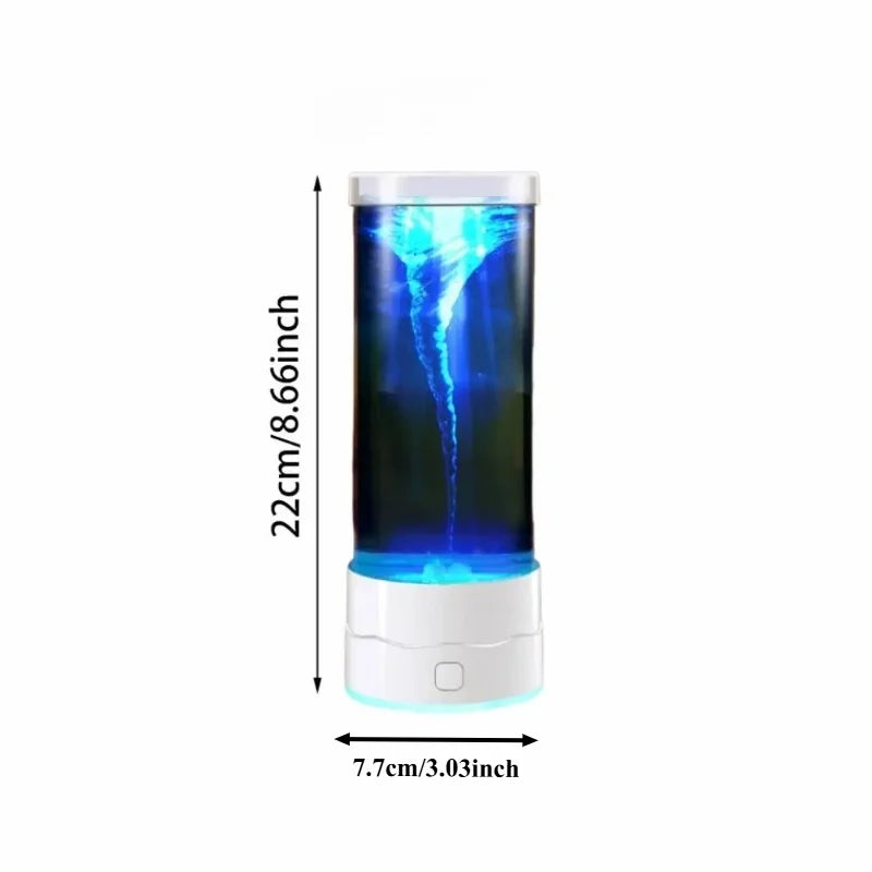 LED Tornado Mood Lamp – 7-Color Changing USB Night Light