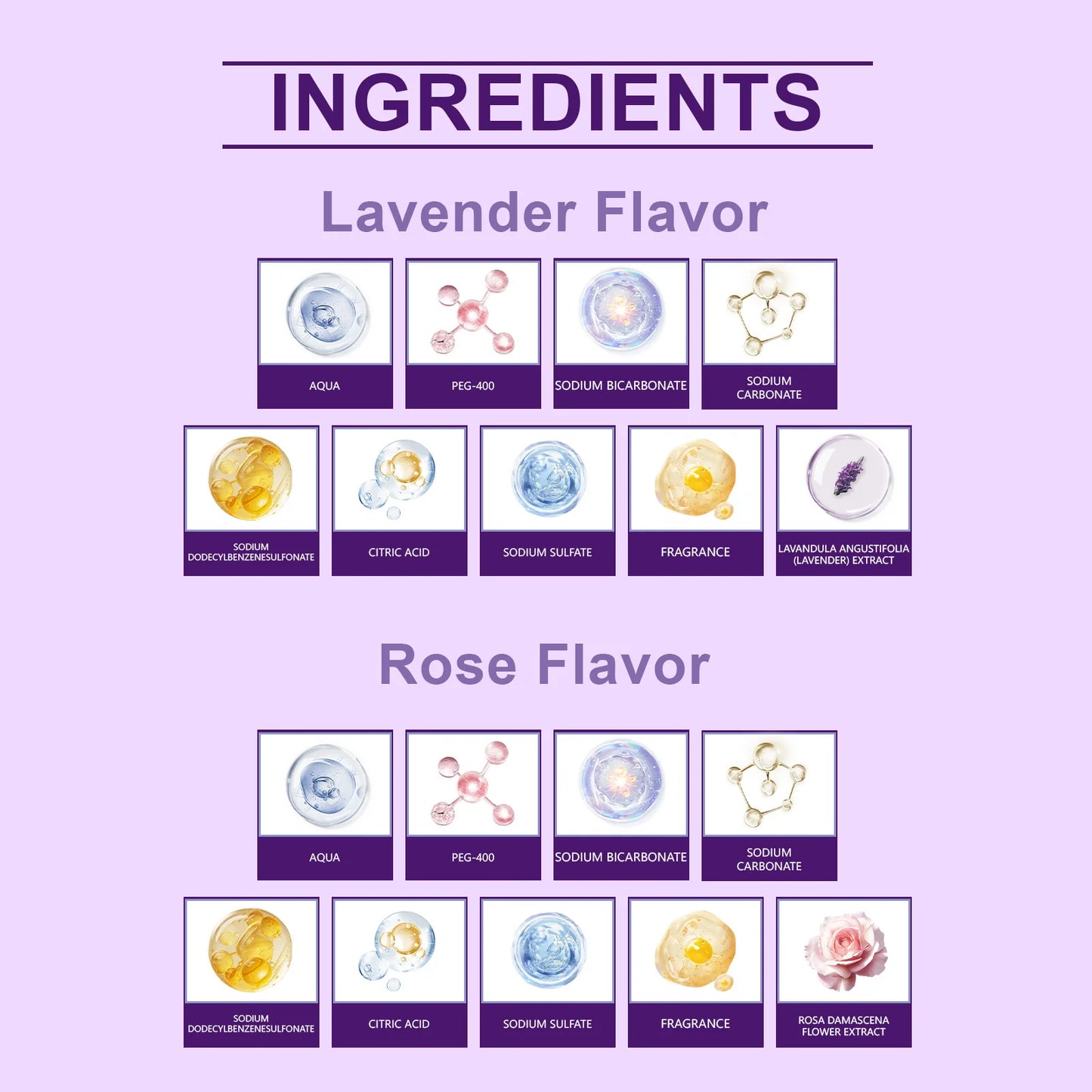 Rose & Lavender Aromatherapy Shower Steamers | Spa Bath Set