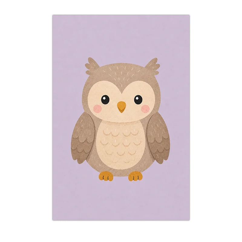 Nursery Animal Wall Art Cute Wildlife Canvas Painting Nordic Poster Print For Kids Bedroom Wall Decor Peaceful Pleasures Health and Wellness