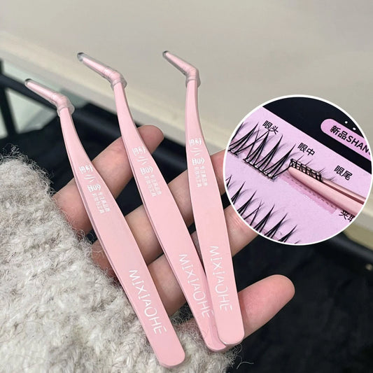 Pink Lash Extension Tweezers | Non-Stick Stainless Steel Lash Extension Tweezers Peaceful Pleasures Health and Wellness