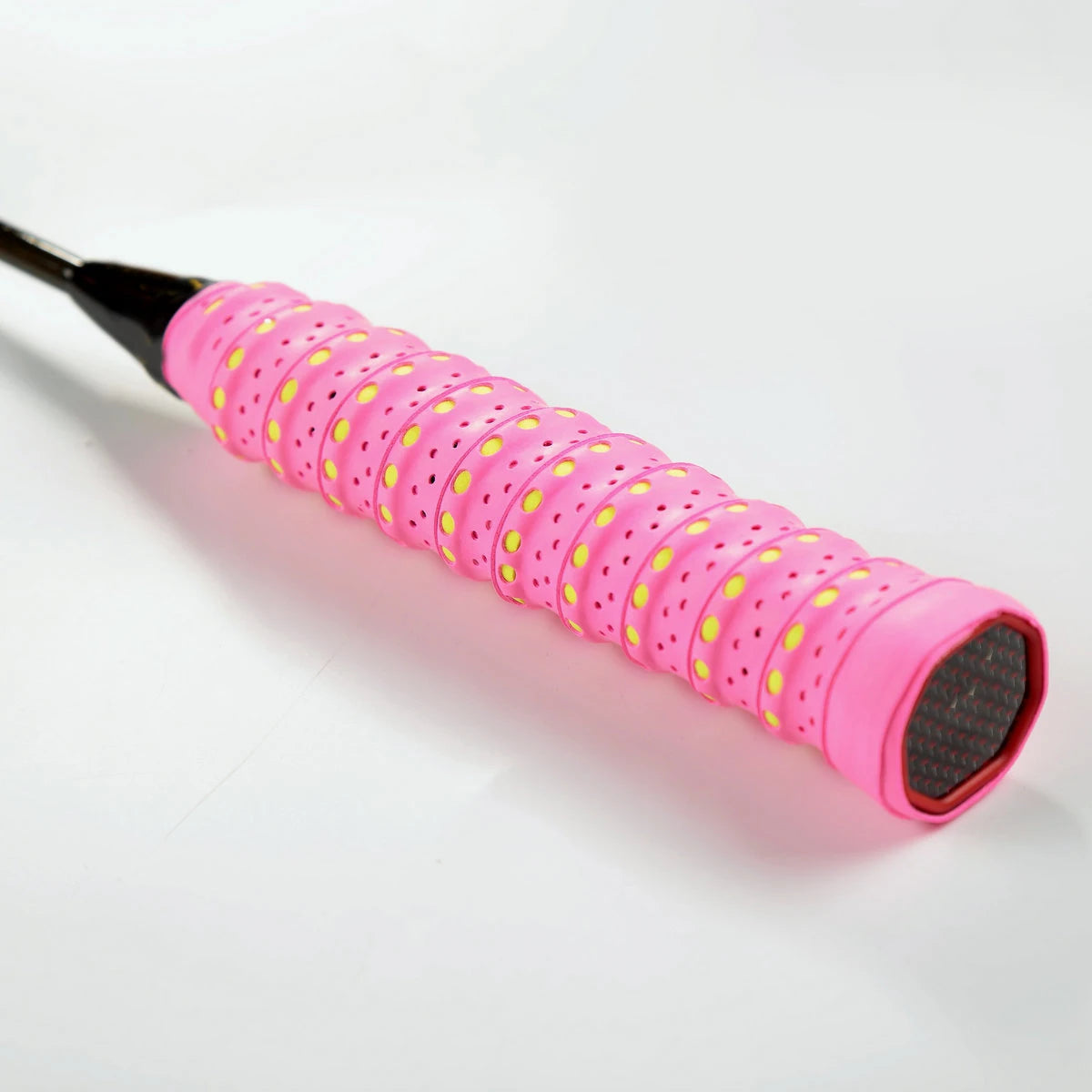 Tennis Racket Grip Tape 110cm Stretchy PU Anti-Slip Handle Wrap Racket Grip Tape Peaceful Pleasures Health and Wellness Bright Pink