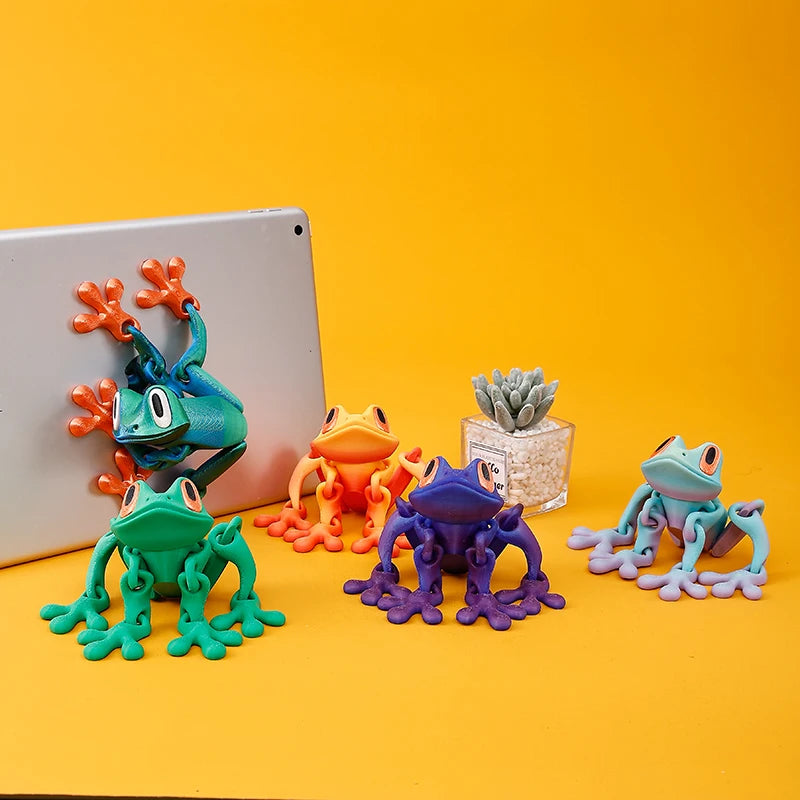 3D Printed Magnetic Frog Fridge Magnet Movable Joint mobility Glow in Dark Dragon Toy Fashionable Home decoration supplies Peaceful Pleasures Health and Wellness