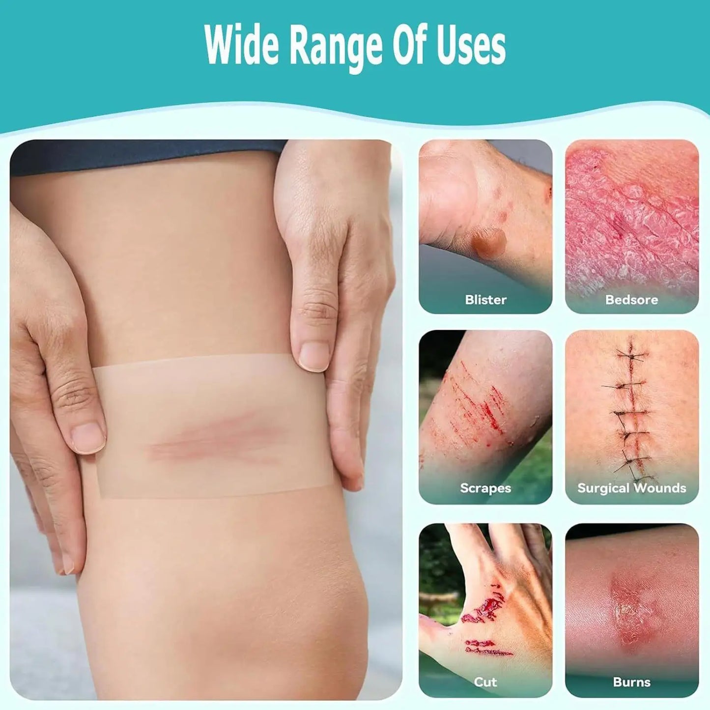 Waterproof Hydrocolloid Bandage Roll | Cut-to-Size Dressing Hydrocolloid Bandage Roll Peaceful Pleasures Health and Wellness
