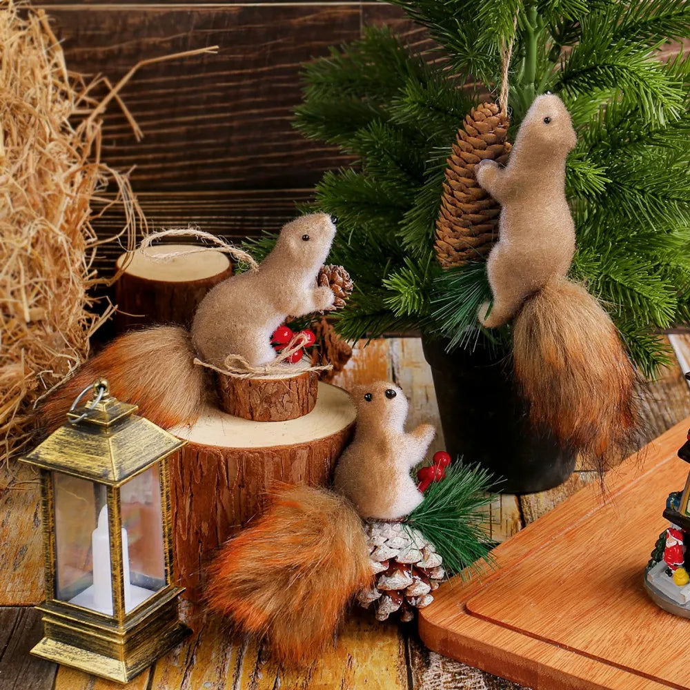 Realistic Squirrel Christmas Ornament – Xmas Tree Pendant