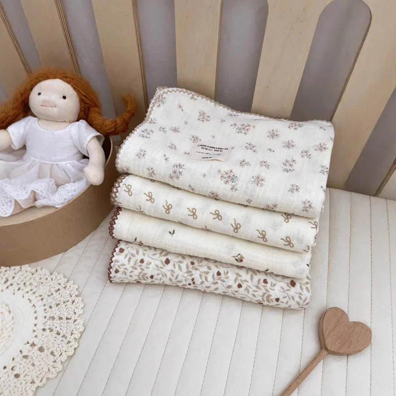 Baby Muslin Swaddle Blanket | 2-Layer Cotton & Bamboo Gauze Baby Swaddle Blanket Peaceful Pleasures Health and Wellness