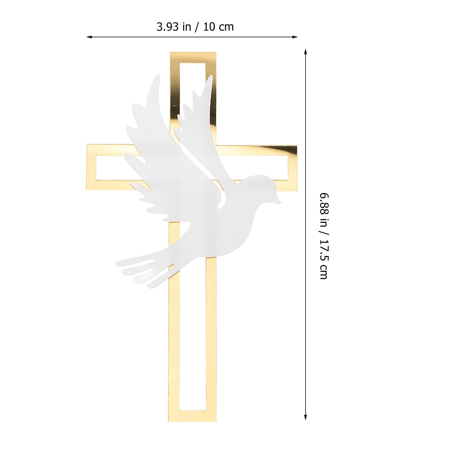 4Pcs Cross Acrylic Cake Inserts Lightweight Cake Decoration Picks for Birthday Baptism Wedding Party Photo Props Peaceful Pleasures Health and Wellness