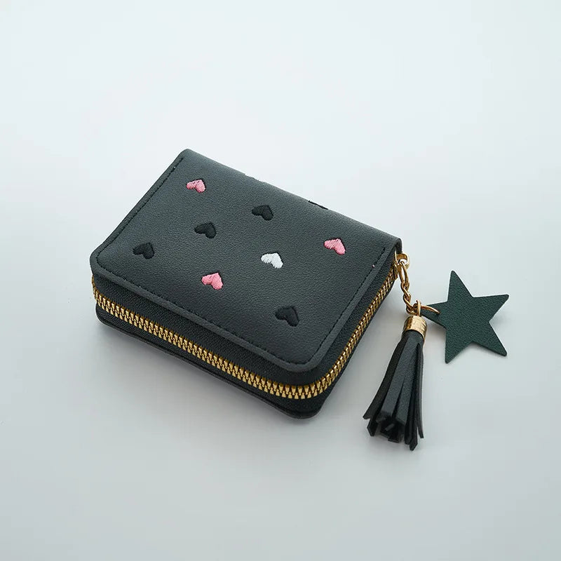 Women's Mini Tassel Wallet | Korean Style Zipper Coin Purse