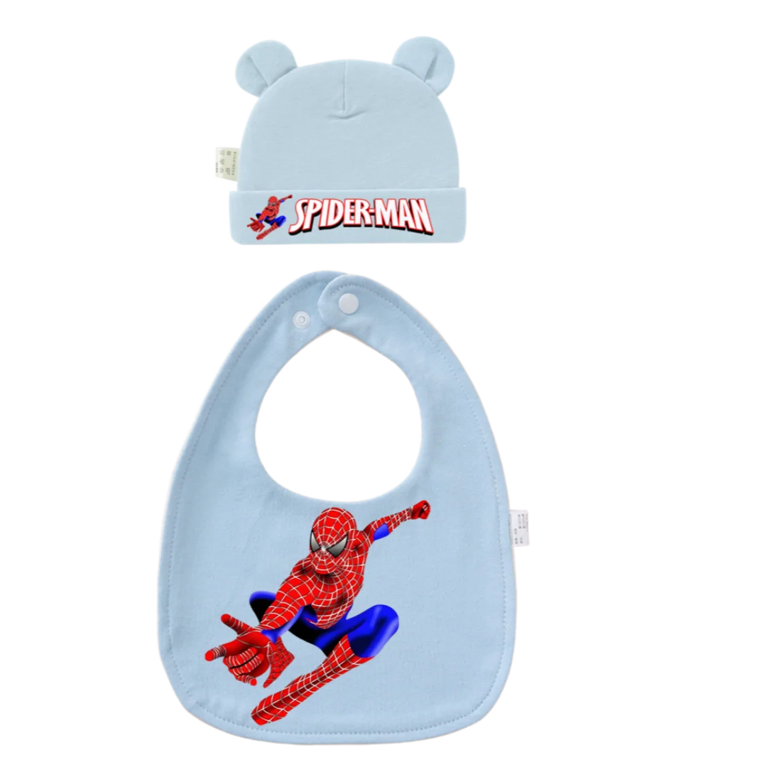 2-Piece Baby Bib & Hat Set | Soft Cotton Newborn Accessory