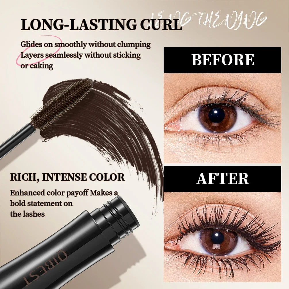 QIBEST Colorful Mascara Waterproof Fast Drying Eyelashes Extension Curling Lashes Makeup Purple Green Blue Black Red Mascara Peaceful Pleasures Health and Wellness