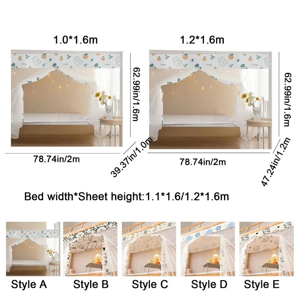 Floral Mosquito Net – Breathable Dustproof Bed Canopy Netting