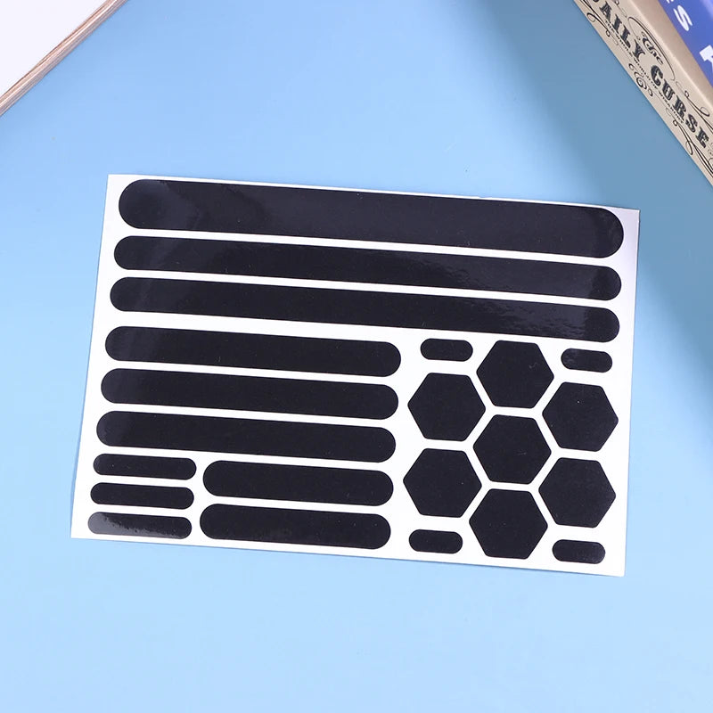 Black Reflective Helmet & Bike Stickers – Night Safety Decals
