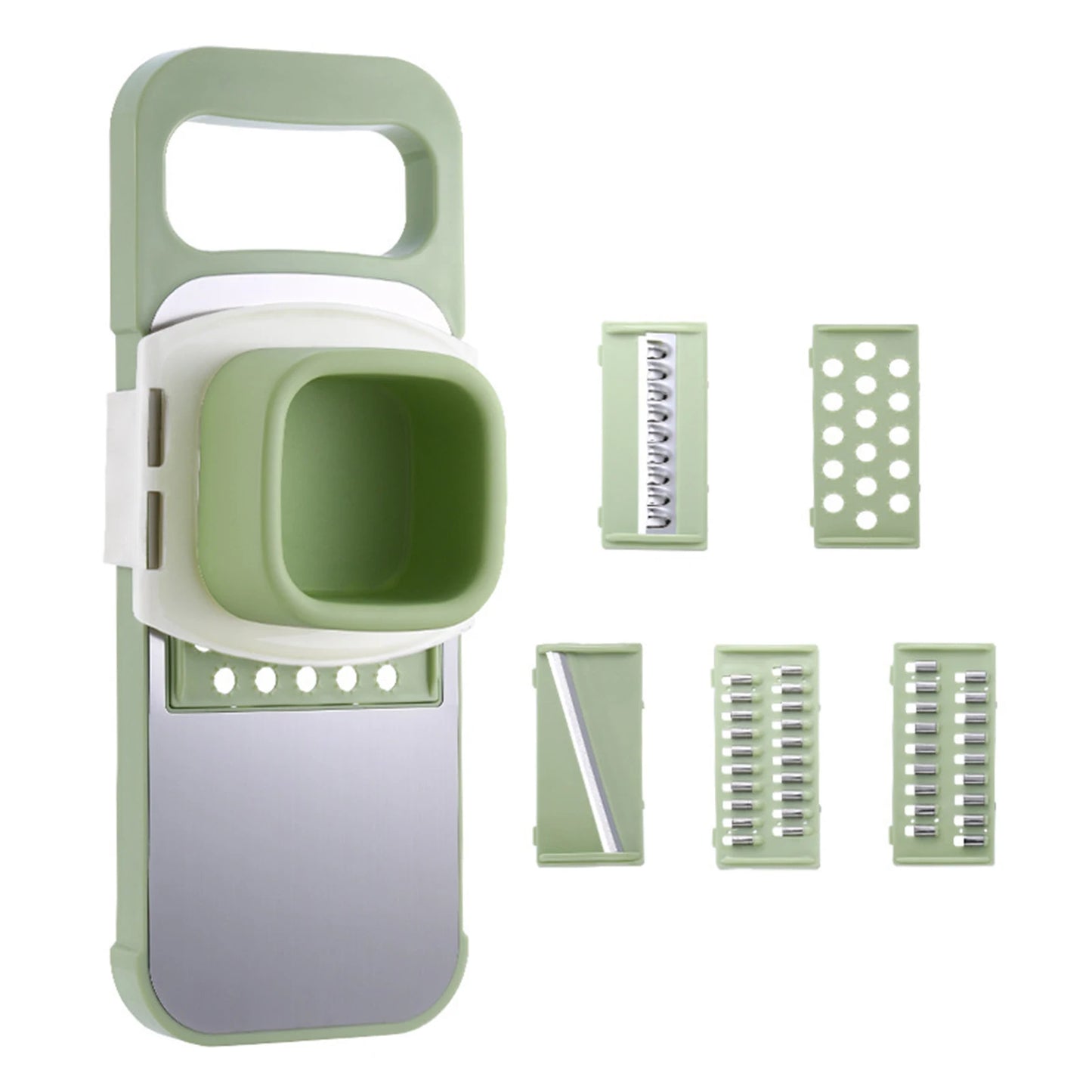 5-in-1 Stainless Steel Vegetable Cutter & Slicer Set Vegetable Slicer Set Peaceful Pleasures Health and Wellness 5 in 1