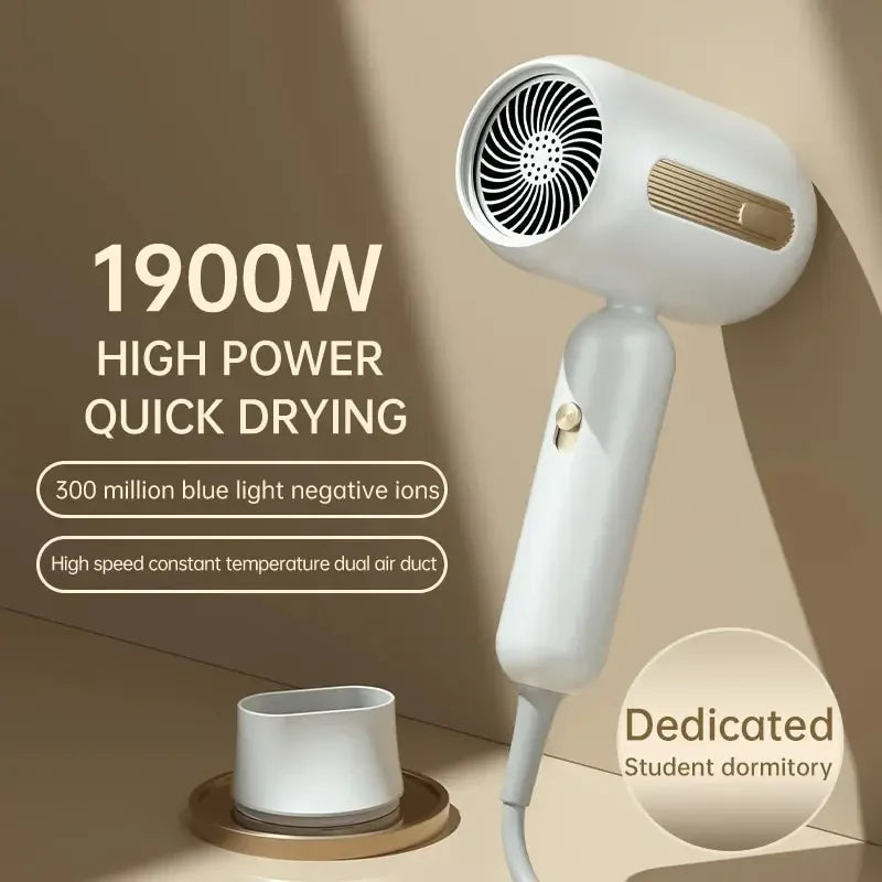 F41 Hair Dryer High-Speed Electric Turbine Airflow Low Noise Constant Temperature And Quick Drying Suitable For Home Salons Peaceful Pleasures Health and Wellness white EU