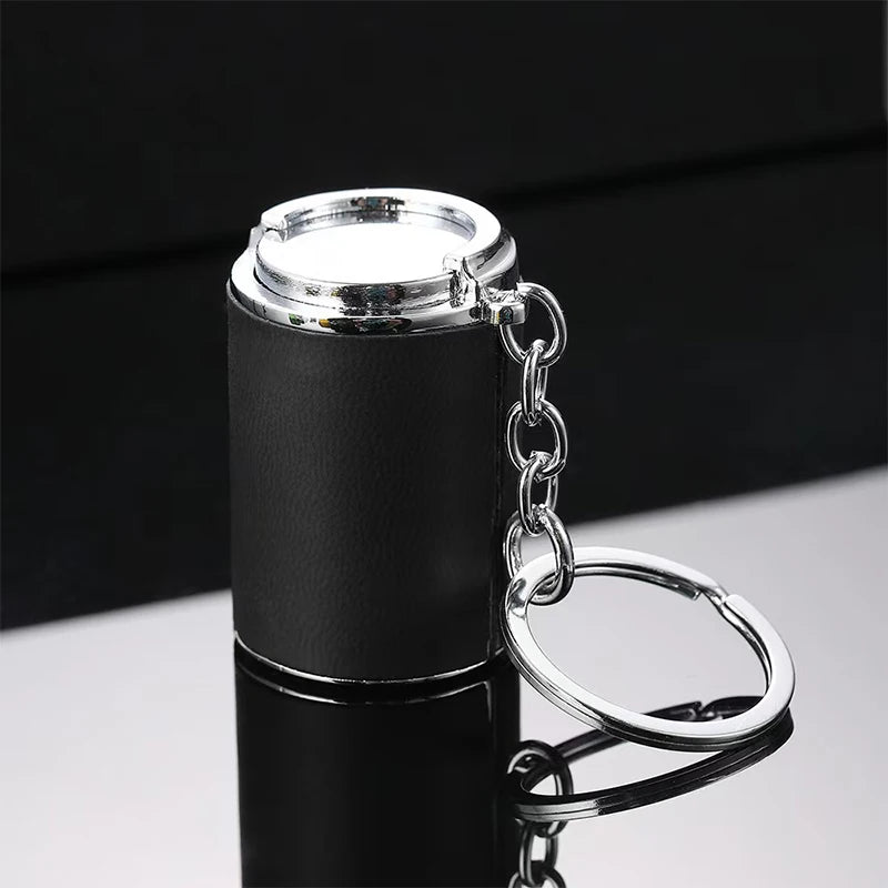 Metal Coin Tube Keychain – Portable Coin Storage Pendant