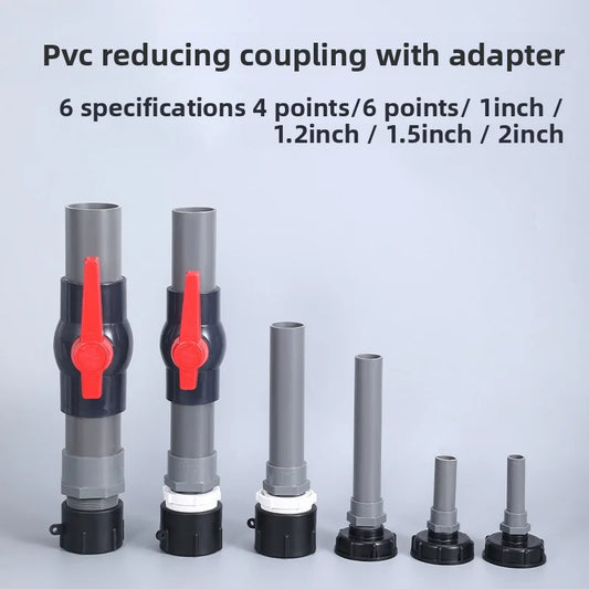 PVC Ball Valve Conversion Joint – IBC Ton Drum Hose Fitting PVC Pipe Valve Fitting Oasis Select