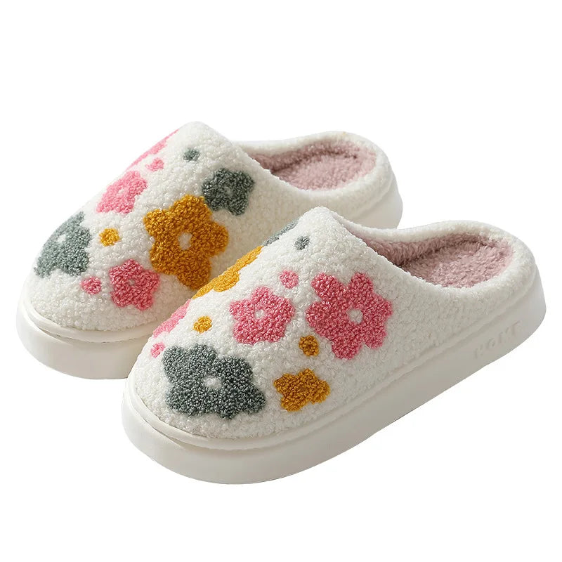 Women's Plush Fur Slippers | Non-Slip Warm Indoor House Shoes