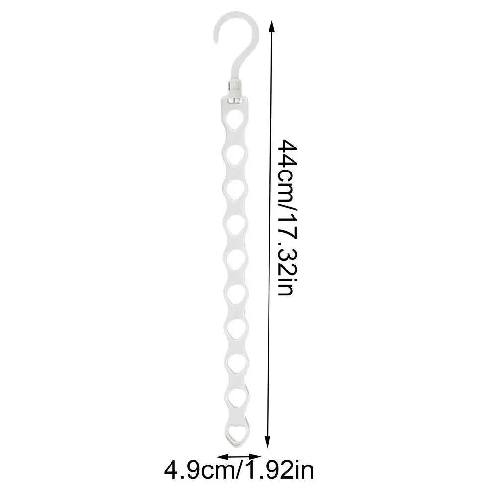 10-Hole Space Saving Clothes Hanger | Folding Wardrobe Rack