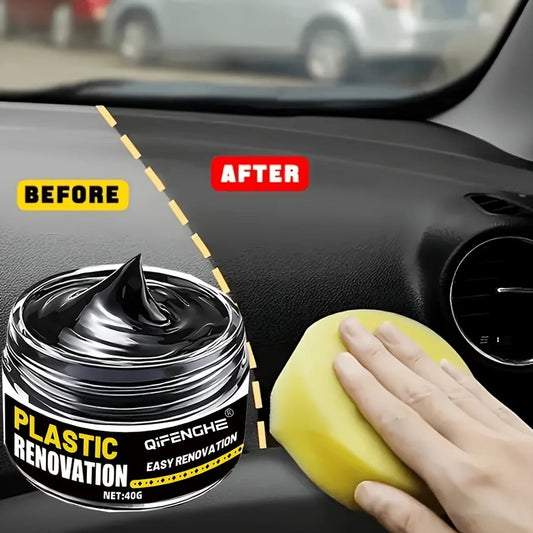 Glossy Black Paste for Car Trim & Interior – Anti-Fade, 40g Car Trim Restorer Oasis Select