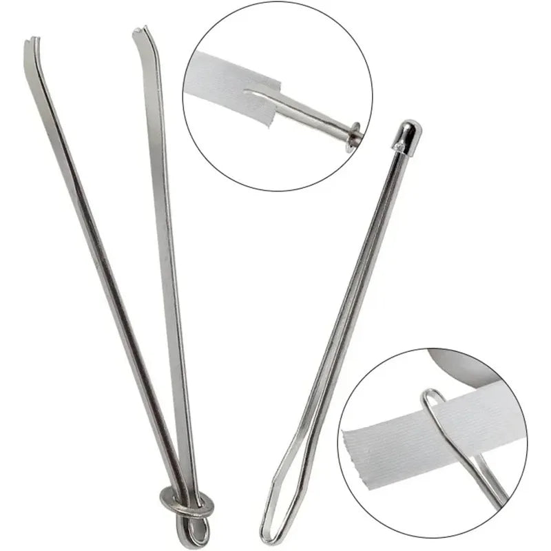 Bodkin Drawstring Threaders Metal Threader Tweezers Easy Quick Insert