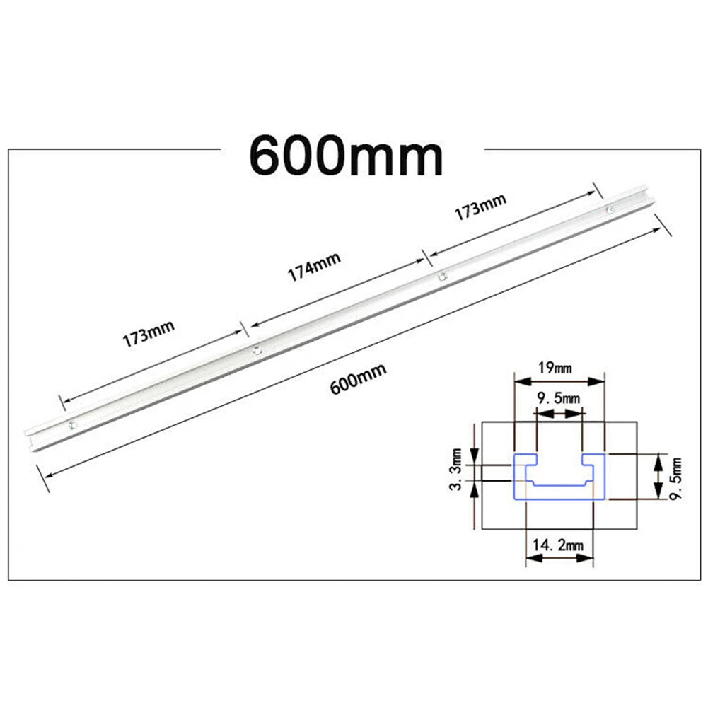 400- Woodworking Chute Rail T-track Aluminum Alloy T Screws Quick